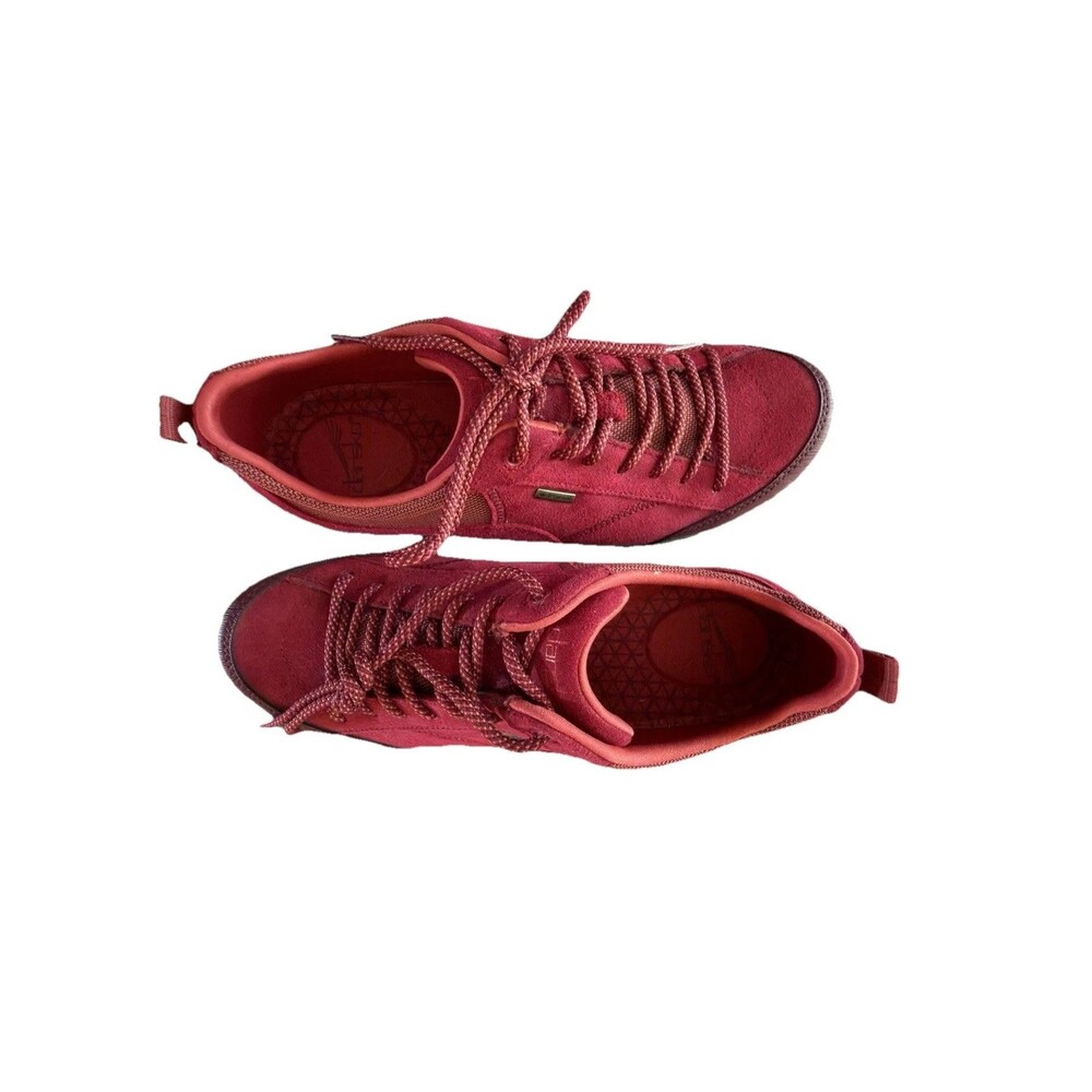 Dansko Red Waterproof Lace Up Low Top Athletic Sneaker for Walking Hiking - Picture 2 of 8